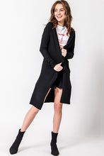 Load image into Gallery viewer, SHELBY BLACK LONG CARDIGAN SWEATER