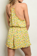 Load image into Gallery viewer, ARABELLA YELLOW FLORAL ROMPER