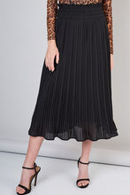 Load image into Gallery viewer, JESSE PLEATED LONG BLACK SKIRT