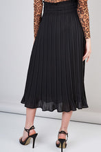 Load image into Gallery viewer, JESSE PLEATED LONG BLACK SKIRT