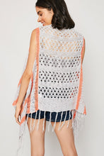 Load image into Gallery viewer, EVIE GREY &amp; CORAL KNIT VEST