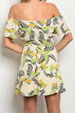 Load image into Gallery viewer, NATALIE TROPICAL OFF THE SHOULDER DRESS