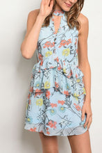 Load image into Gallery viewer, ASHER BLUE FLORAL DRESS