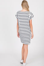Load image into Gallery viewer, HAILEY OFF WHITE STRIPE DRESS