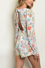 Load image into Gallery viewer, BETSY IVORY FLORAL ROMPER