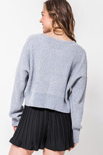Load image into Gallery viewer, CALISTA GREY CHENILLE SWEATER