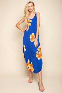 TAMMY FLORAL BLUE MAXI DRESS