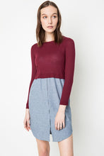 Load image into Gallery viewer, HOLLY PLUM SWEATER DRESS
