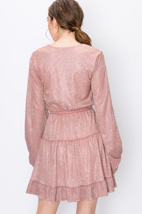 LOIS SPARKLE MAUVE DRESS