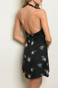 EZRA BLACK FLORAL DRESS
