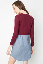 Load image into Gallery viewer, HOLLY PLUM SWEATER DRESS