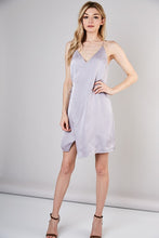 Load image into Gallery viewer, AURA SILVER WRAP DRESS