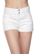 Load image into Gallery viewer, TESS HIGH WAISTED WHITE DENIM SHORTS