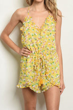 Load image into Gallery viewer, ARABELLA YELLOW FLORAL ROMPER