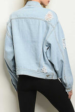 Load image into Gallery viewer, ELEANOR DISTRESSED BOYFRIEND DENIM JACKET