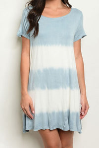 KAY BLUE & IVORY DRESS