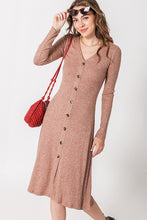Load image into Gallery viewer, THELMA BROWN BUTTON DOWN DRESS