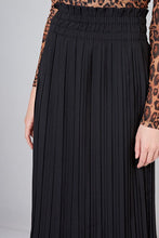 Load image into Gallery viewer, JESSE PLEATED LONG BLACK SKIRT