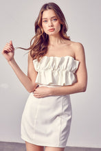 Load image into Gallery viewer, MANDY OPEN SHOULDER RUFFLE DETAIL DRESS