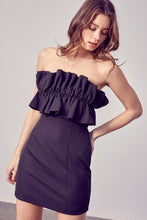 Load image into Gallery viewer, MANDY OPEN SHOULDER RUFFLE DETAIL DRESS