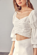 Load image into Gallery viewer, RACHEL RUFFLE RUCH FRONT TOP