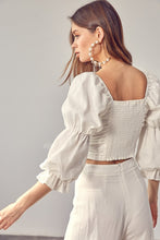 Load image into Gallery viewer, RACHEL RUFFLE RUCH FRONT TOP
