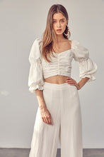 Load image into Gallery viewer, RACHEL RUFFLE RUCH FRONT TOP