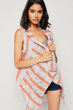 Load image into Gallery viewer, EVIE GREY &amp; CORAL KNIT VEST