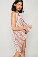 Load image into Gallery viewer, EVIE GREY &amp; CORAL KNIT VEST