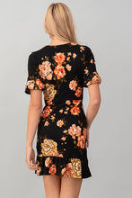 Load image into Gallery viewer, EVELYN BLACK FLORAL DRESS