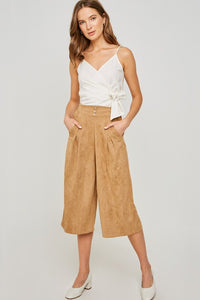 AMY TAN PLEATED CULOTTE PANT