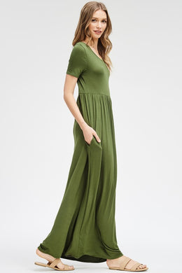 AURORA OLIVE MAXI DRESS