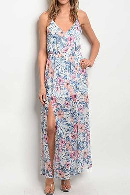 BRAELYN OFF WHITE FLORAL MAXI DRESS