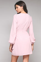 Load image into Gallery viewer, JANE BLUSH LIKE A ROSE TIE DRESS