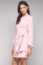 Load image into Gallery viewer, JANE BLUSH LIKE A ROSE TIE DRESS