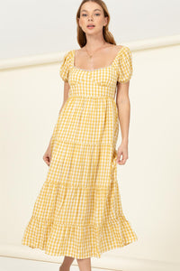 SARAH GINGHAM PRINT DRESS